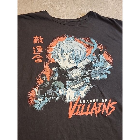 My Hero Academia League Of Villains Funimation Japan Men's Black T-Shirt Size XL - Picture 1 of 7